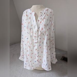 Zac & Rachel Popsicle Ice Cream Themed White Blouse